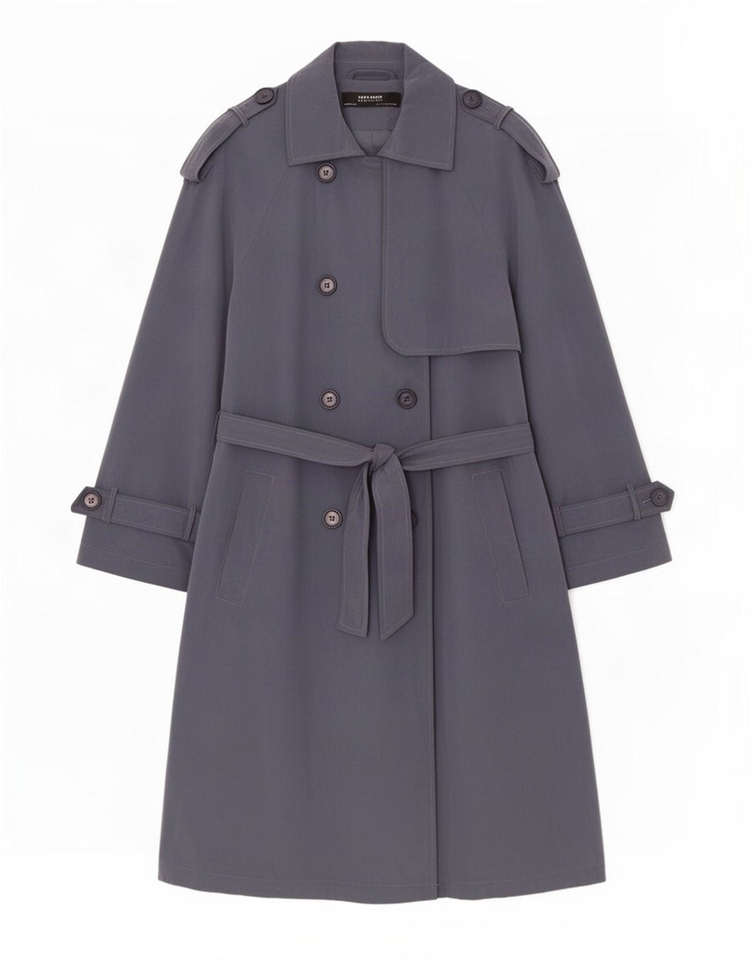 Zara Damen-Trenchcoat mit 3/4-Ärmeln, übergroß, Gr. 10, Größe S, Grau