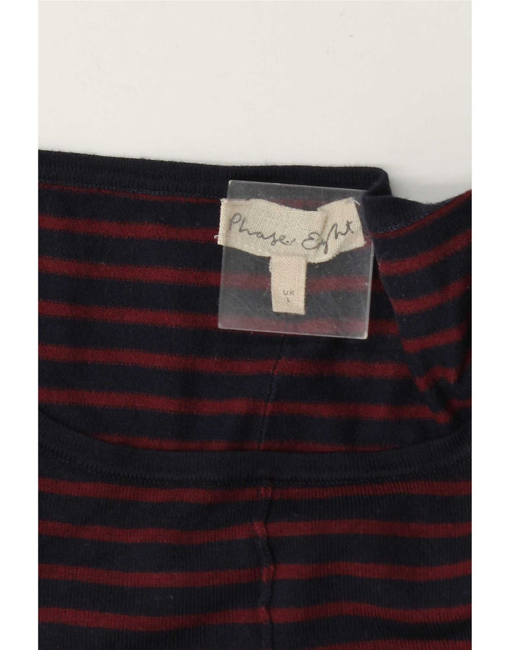 Phase Eight Damen-Oversize-Oberteil, langärmelig, UK-Größe 44, Größe L, Marineblau gestreift
