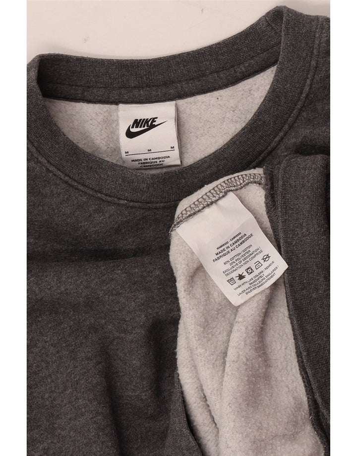 Nike Herren-Sweatshirt-Pullover aus mittelgrauer Baumwolle