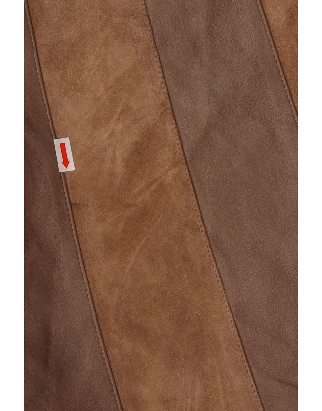 Norma Womens Loose Fit Ledermantel UK 14 Mittelbraun gestreift klassisch