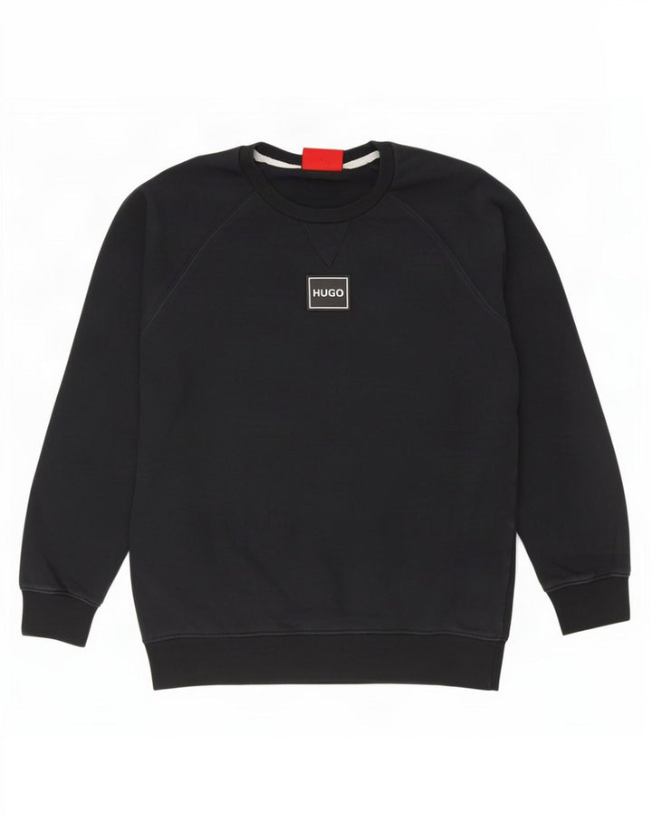 Hugo Boss Herren-Sweatshirt, groß, marineblau, Baumwolle