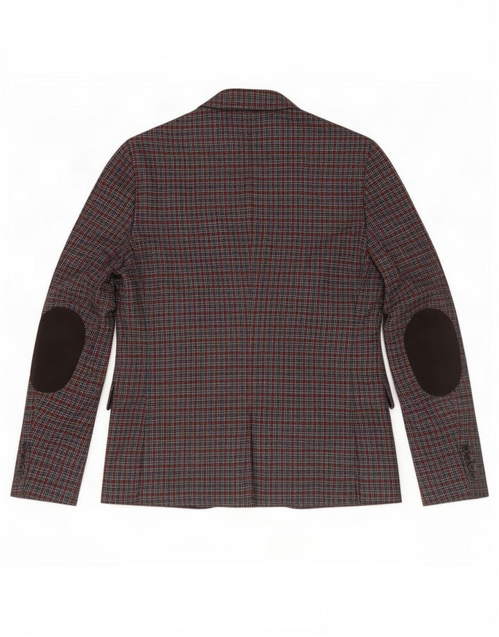 Berna Herren-Blazer mit 2 Knöpfen, UK 38, mittelgrau kariert