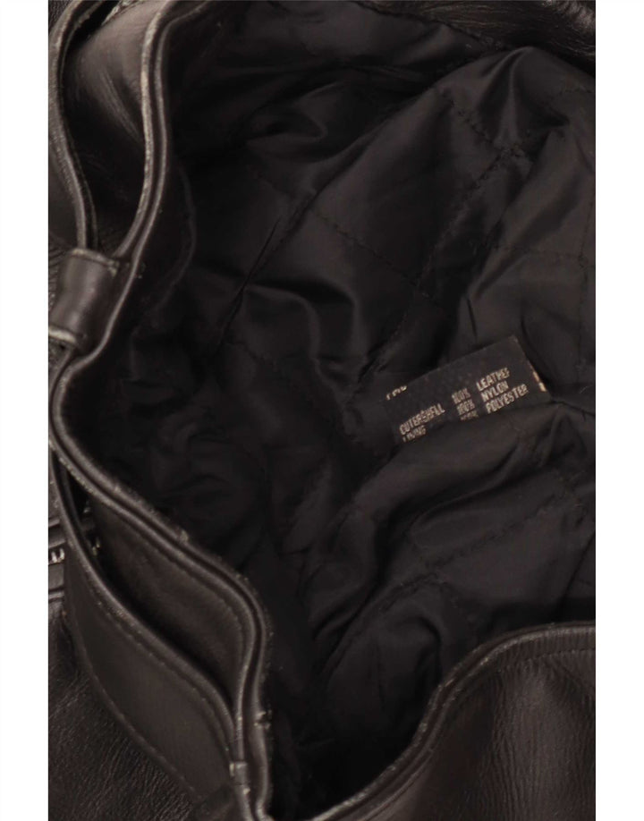 First Herren Leder Bikerjacke UK 34 XS Schwarz