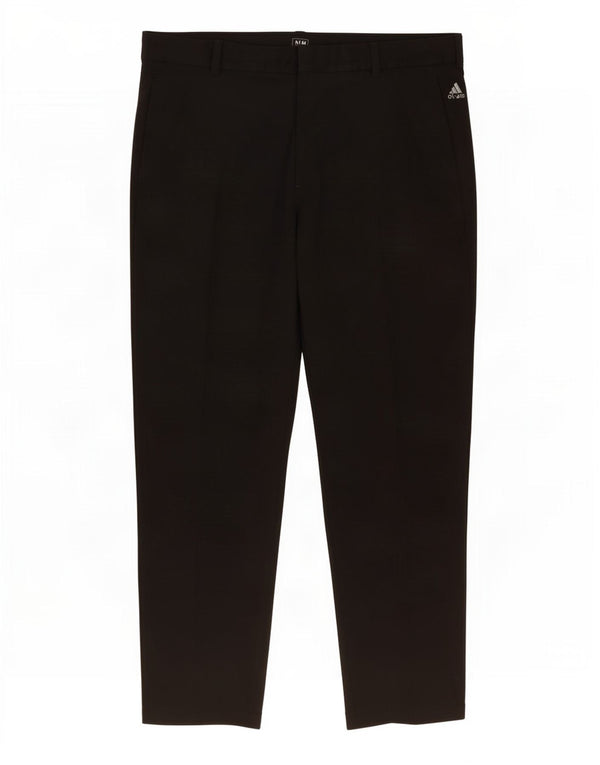 Adidas Herren gerade Anzughose W40 L30 Schwarz Polyester