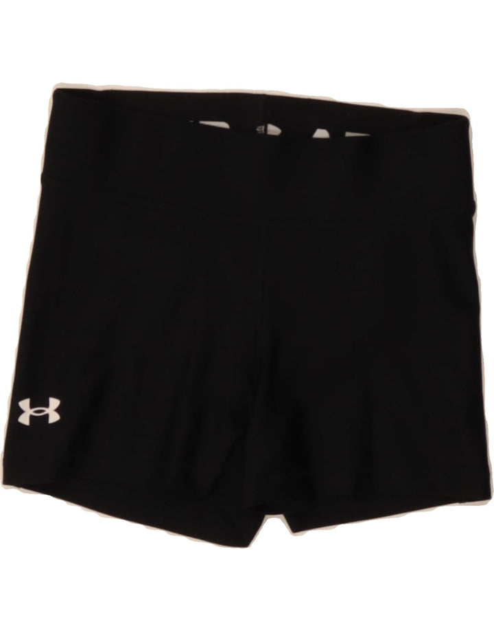 UNDER ARMOUR Womens Sport Shorts UK 8 Small  Black Polyester Vintage Under Armour and Second-Hand Under Armour from Messina Hembry 