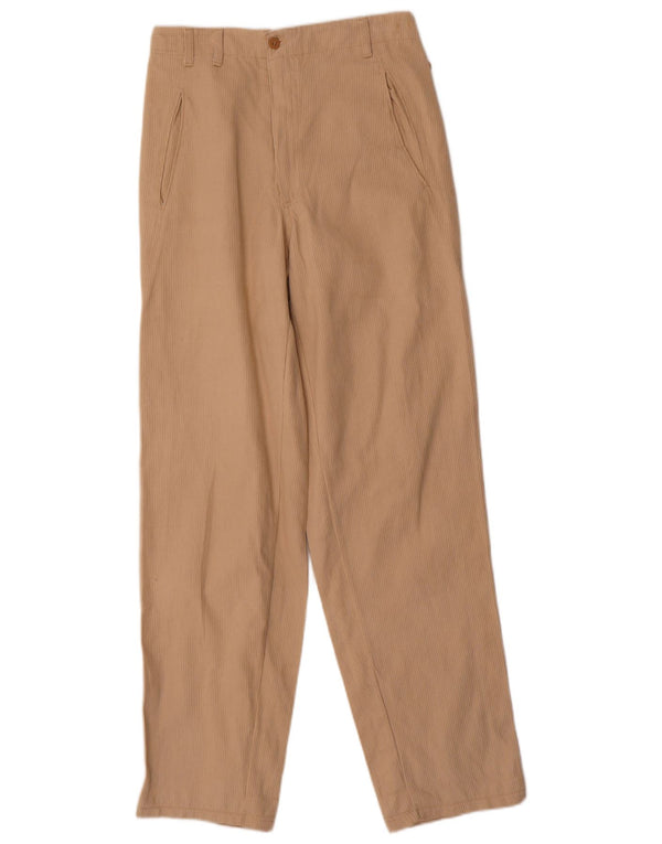 Vintage Damen gerade Cordhose IT 44 Medium W26 L32 Beige