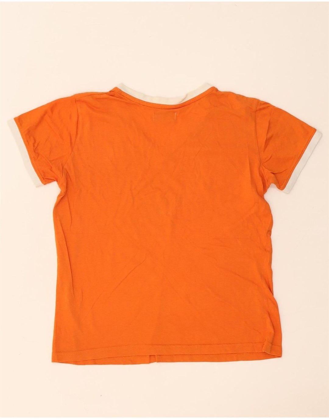 Kappa Damen T-Shirt Top UK 14 Medium Orange Baumwolle