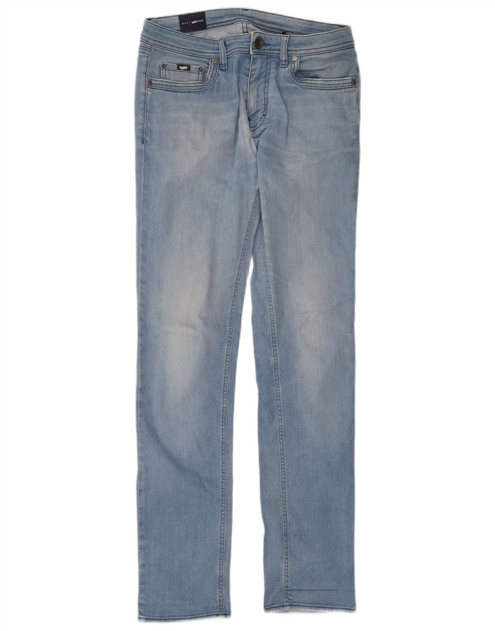 Gas Herren Slim Jeans W32 L34 Blaue Baumwolle