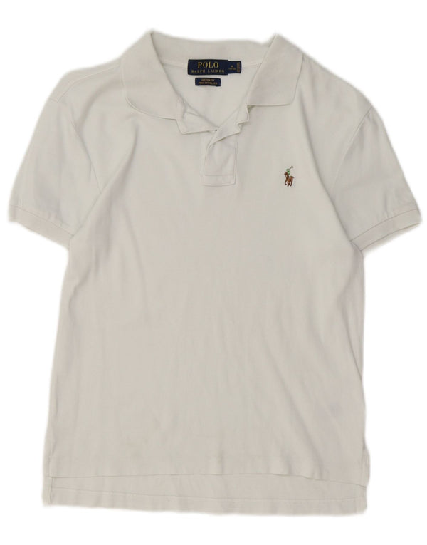 Polo Ralph Lauren Mädchen-Hemd mit individueller Passform, 10–11 Jahre, mittelweiße Baumwolle
