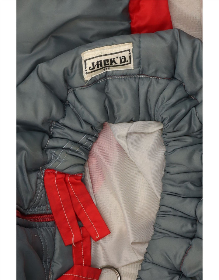 JACK DANIELS Damen Weste UK 16 Large Grau Farbblock