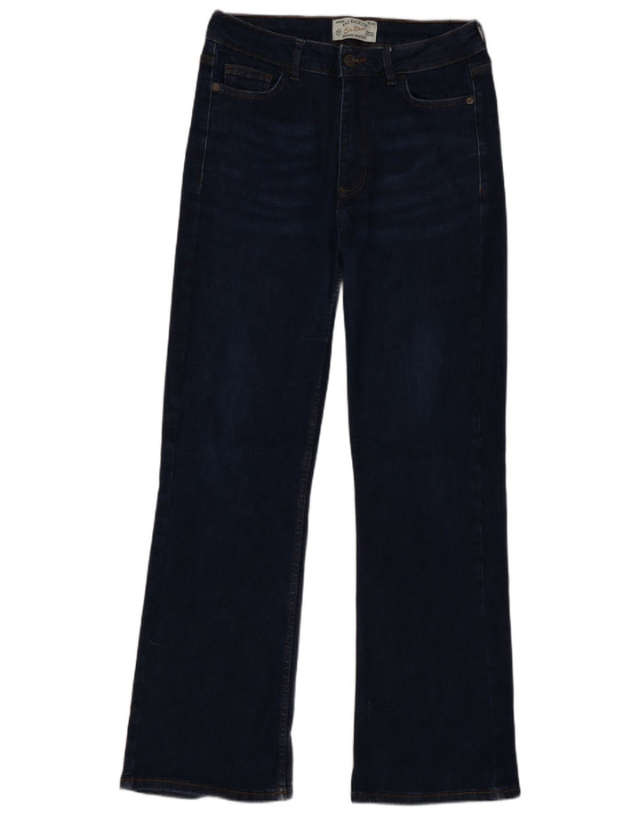 Fat Face Damen Bootcut-Jeans UK 12 Medium W29 L28 Marineblaue Baumwolle