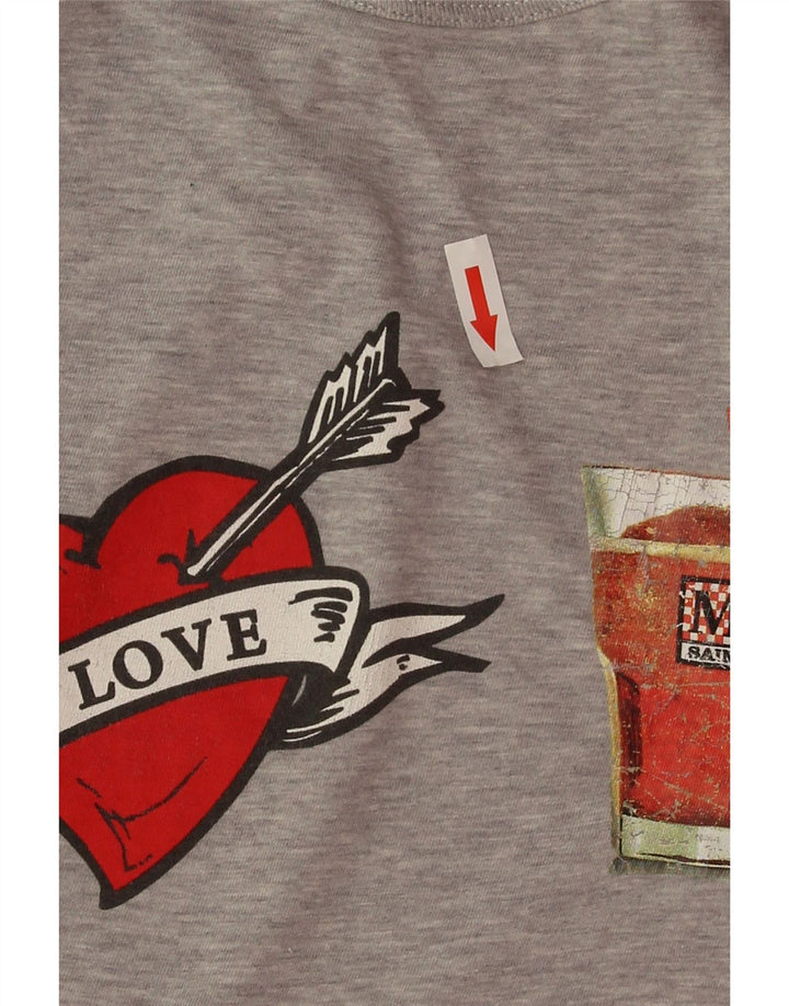 MC2 SAINT BARTH Herren-T-Shirt mit Grafik, Größe S, Grau, Baumwolle