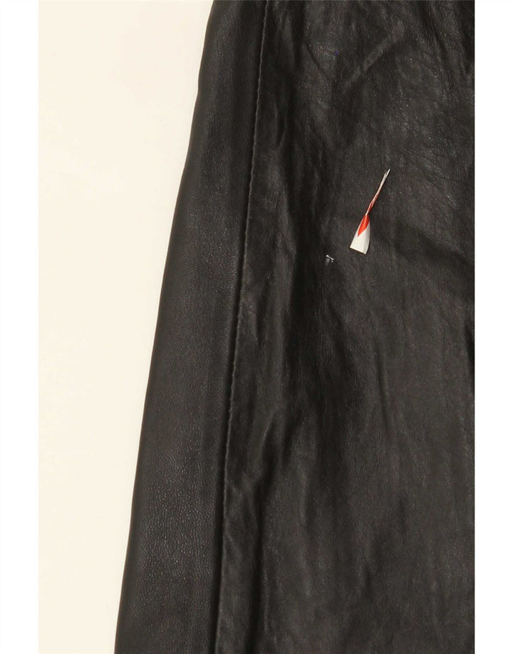 Vintage Damen Lederrock W28 Medium Schwarz