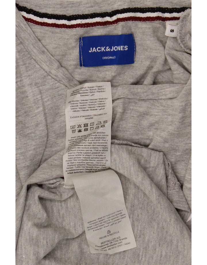 Jack & Jones Herren-T-Shirt mit Grafik, Größe S, Grau, Baumwolle