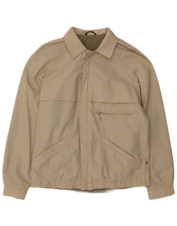 Vintage Herren Utility Jacke IT 48 Medium Beige Polyester