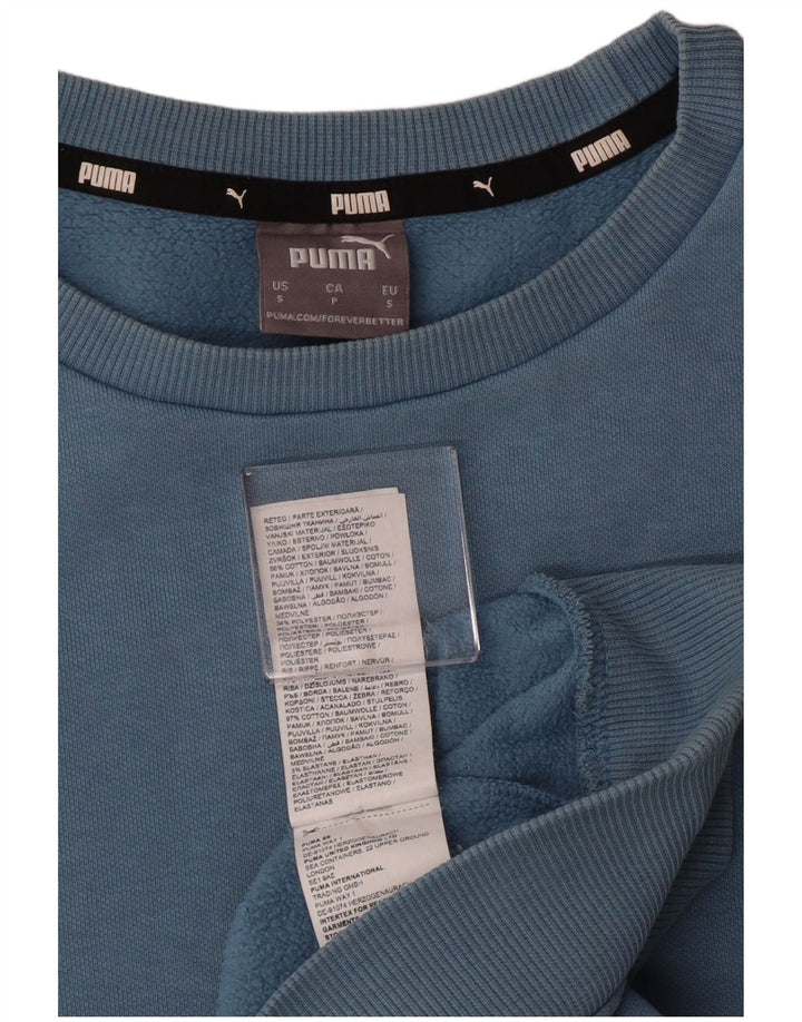 Puma Herren Sweatshirt Pullover Small Blau Baumwolle