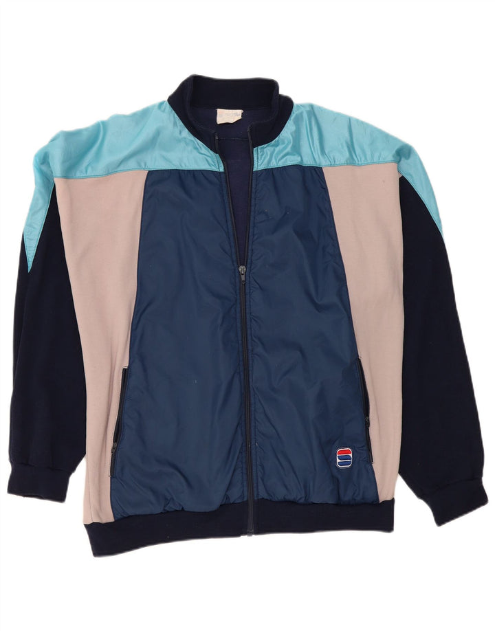Sportful Herren-Trainingsanzug-Top-Jacke, IT 52, Größe L, Marineblau, Farbblock