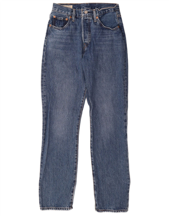 Levi's Damen 501 Straight Jeans W30 L26 Blau
