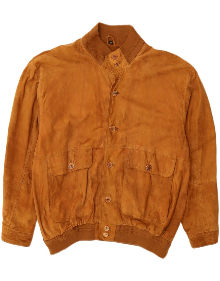 Vintage Herren Wildlederjacke UK 42 XL Braunes Leder