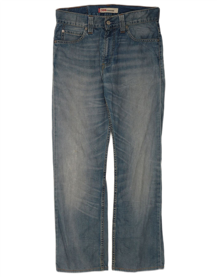 Levi's Herren 506 Straight Jeans W31 L30 Blaue Baumwolle