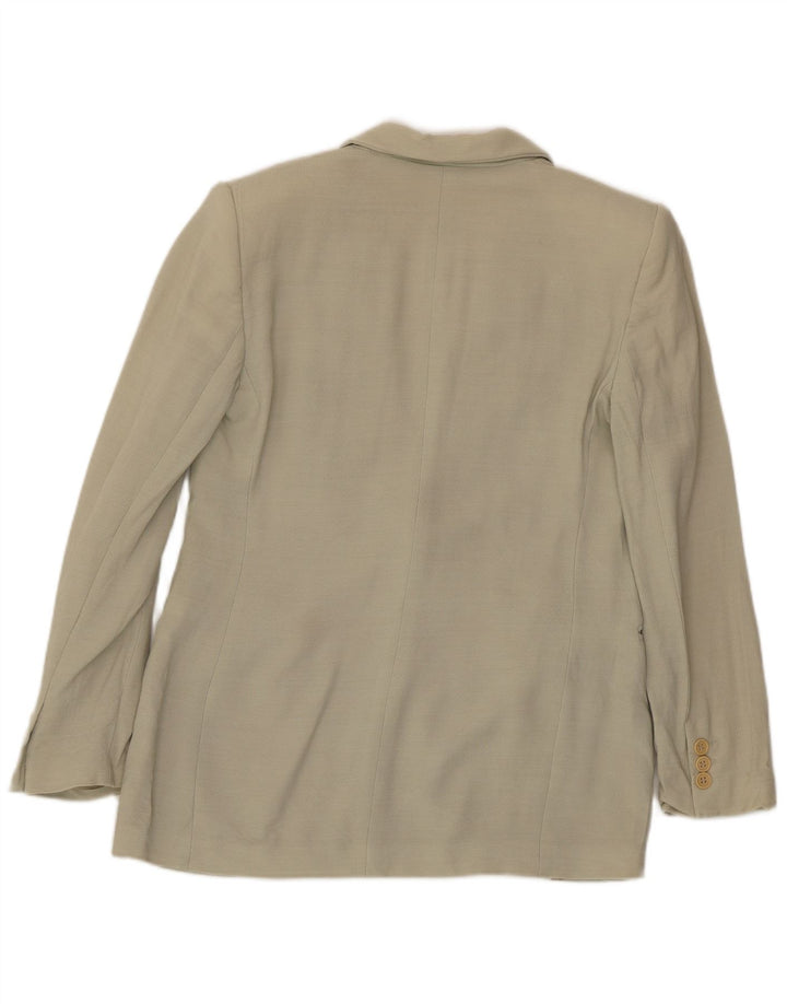 Emporio Armani Damen 1-Knopf-Blazerjacke IT 42 Mittelgrün