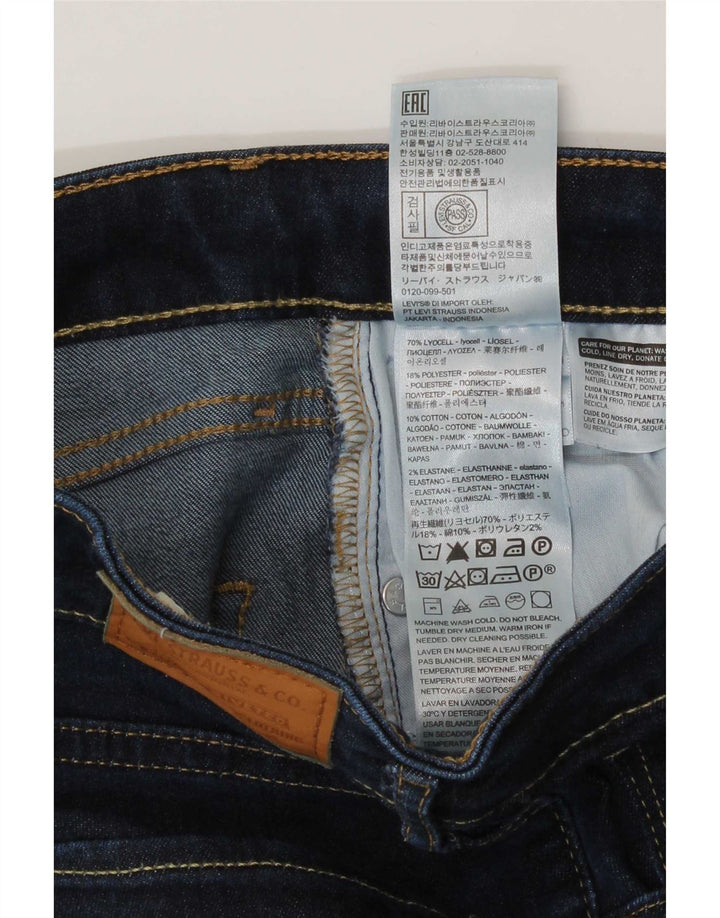 Levi's Damen 725 High Rise Bootcut Jeans W29 L30 Marineblaues Lyocell