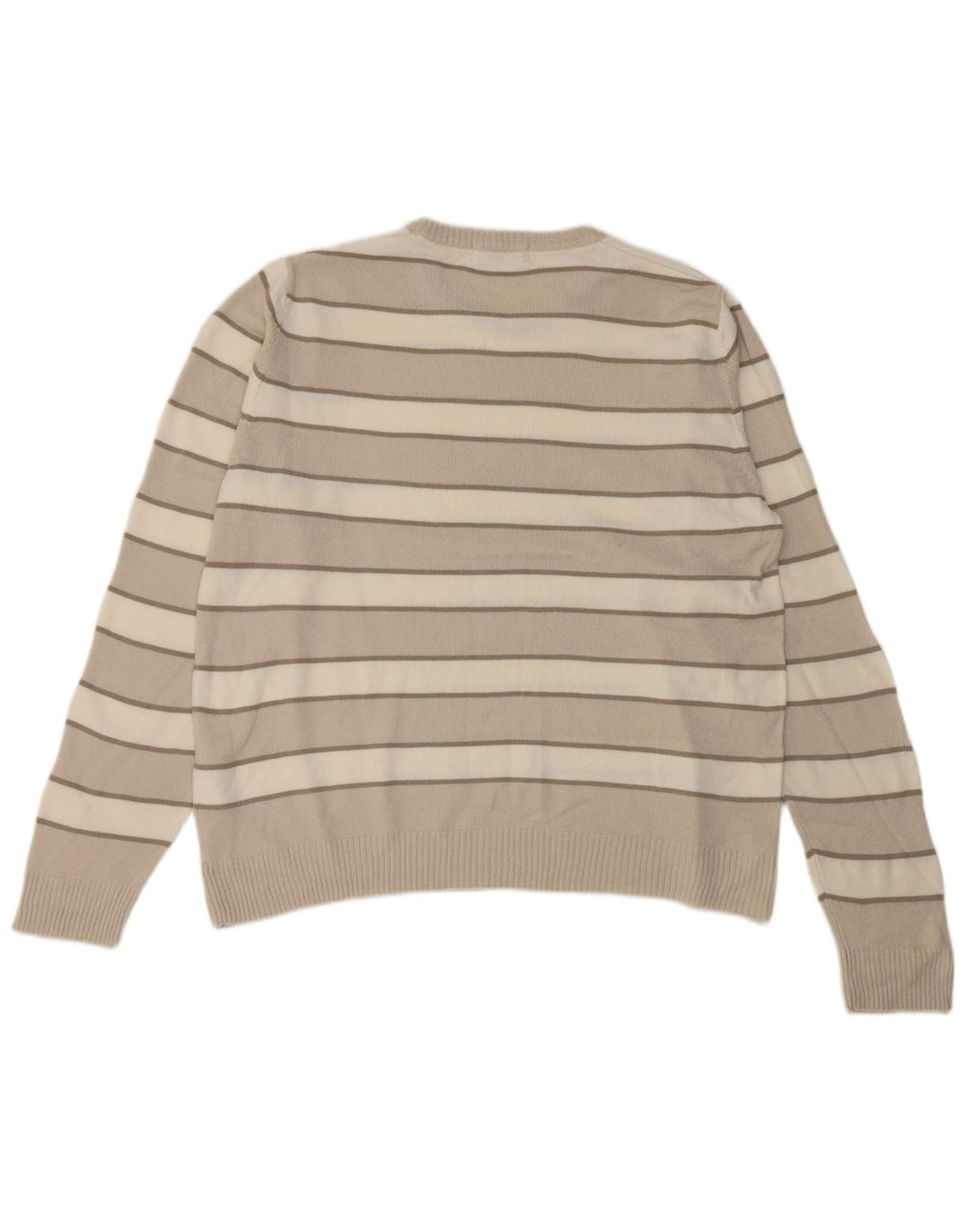 Marks & Spencer Herren Blauer Harbour-Pullover mit Rundhalsausschnitt Mittelbeige