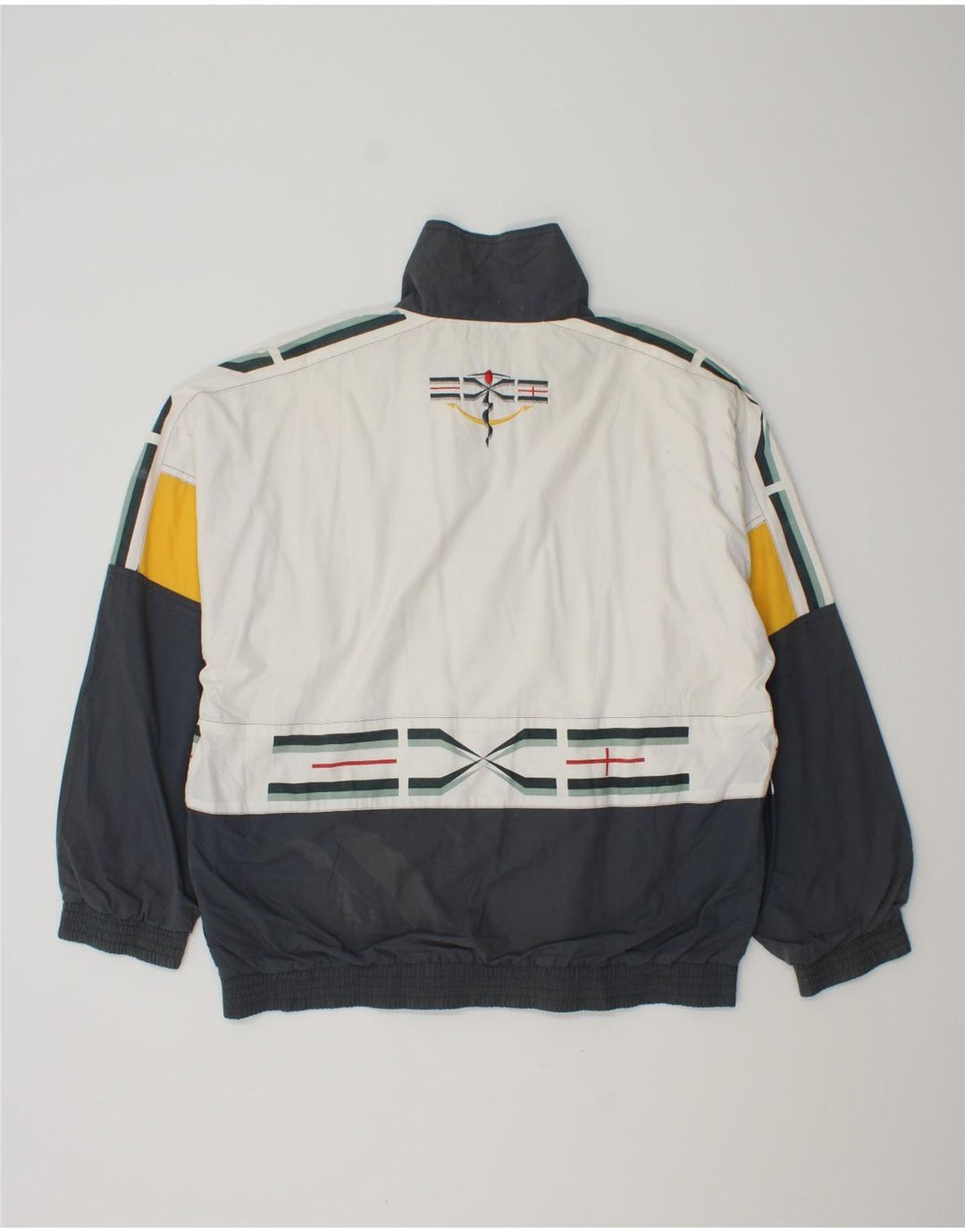 LOTTO Herren-Trainingsanzugoberteil mit lockerer Passform und Grafik, Größe S, Weiß, Farbblock