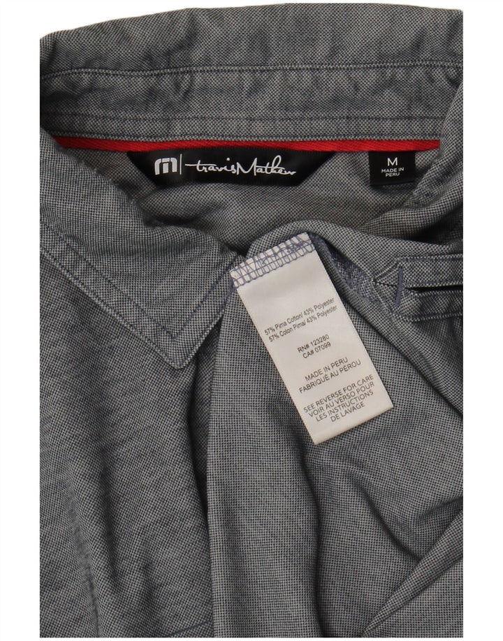 Travis Mathew Herren-Poloshirt aus mittelgrauer, gestreifter Baumwolle