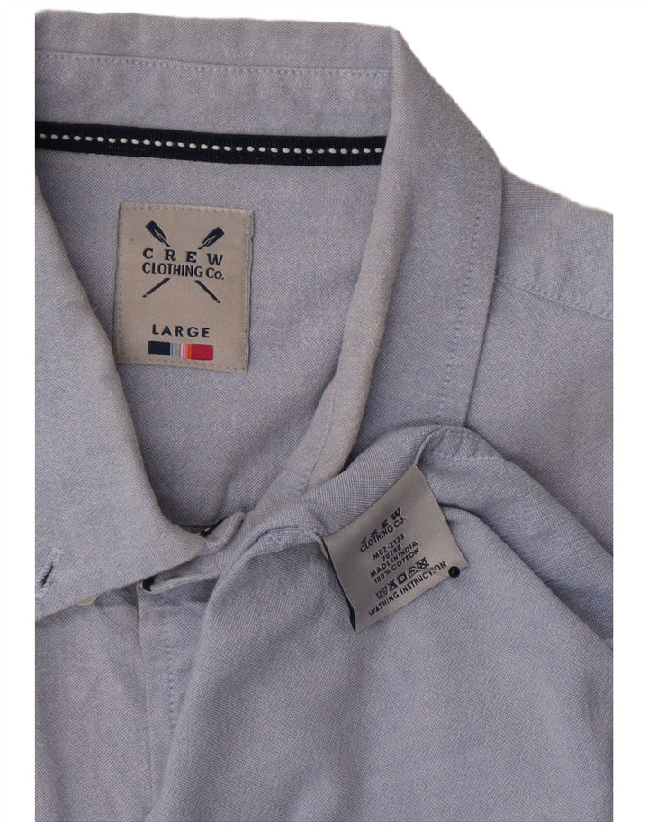 Crew Clothing Herrenhemd, groß, aus blauer Baumwolle