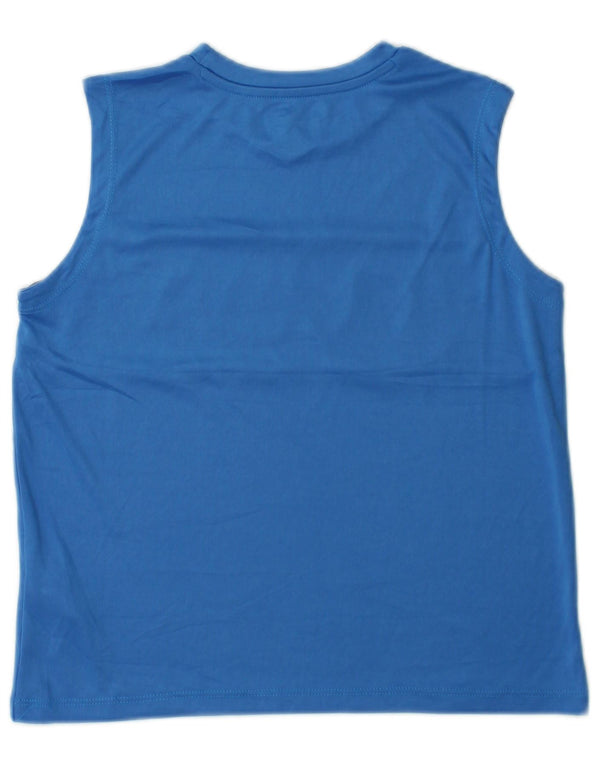 Reebok Jungen Grafik-Weste-Top, 10–11 Jahre, blaues Farbblock-Polyester