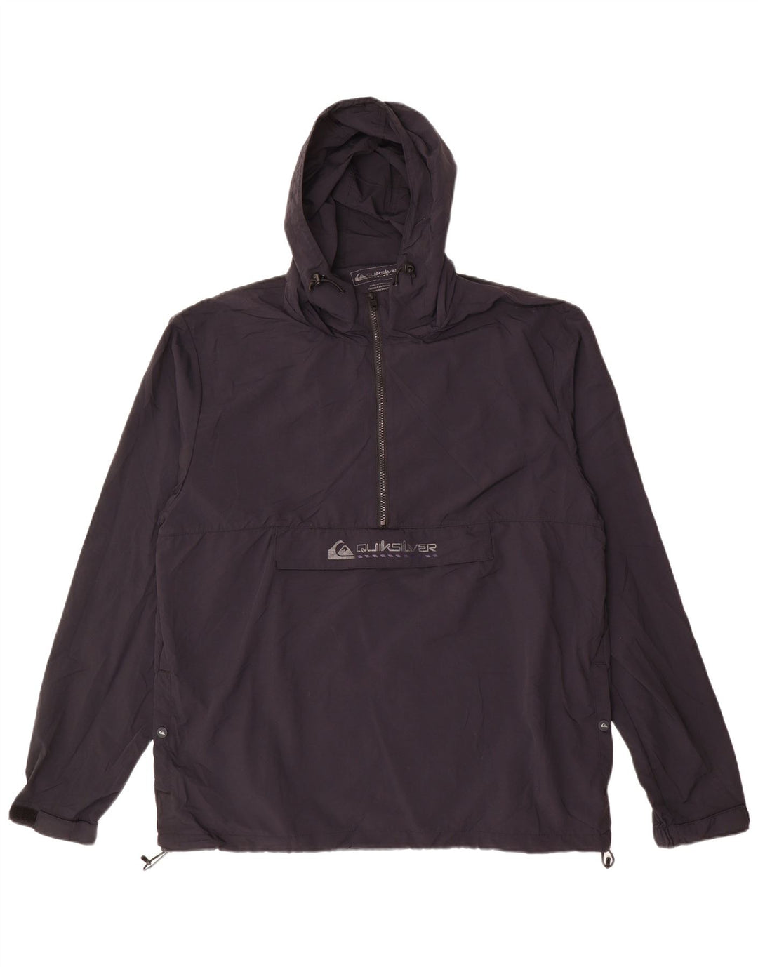 Quiksilver Herren Graphic Pullover Regenjacke UK 42 XL Schwarzes Nylon