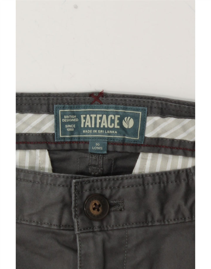 FAT FACE Slim Chino-Hose für Herren, W30, L32, graue Baumwolle