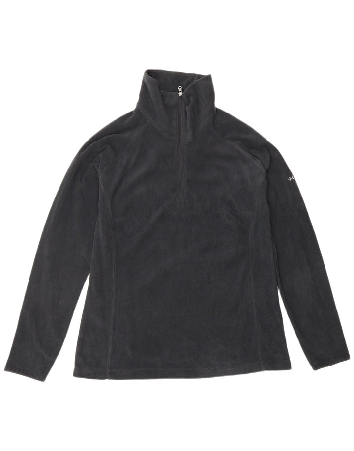COLUMBIA Herren-Fleecepullover mit Reißverschluss am Hals, großes marineblaues Polyester