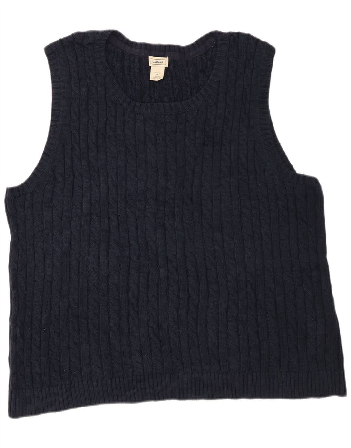 L.L.Bean Herren Weste Tank Top 3XL Marineblau Baumwolle