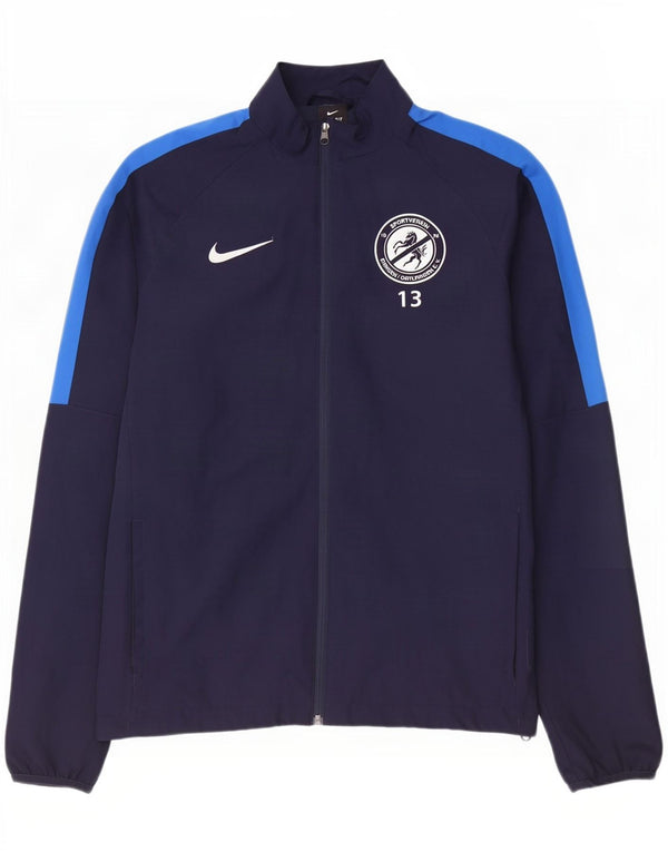 Nike Herren-Trainingsanzug-Oberteil mit Dri-Fit-Grafik, Größe L, Marineblau, Farbblock