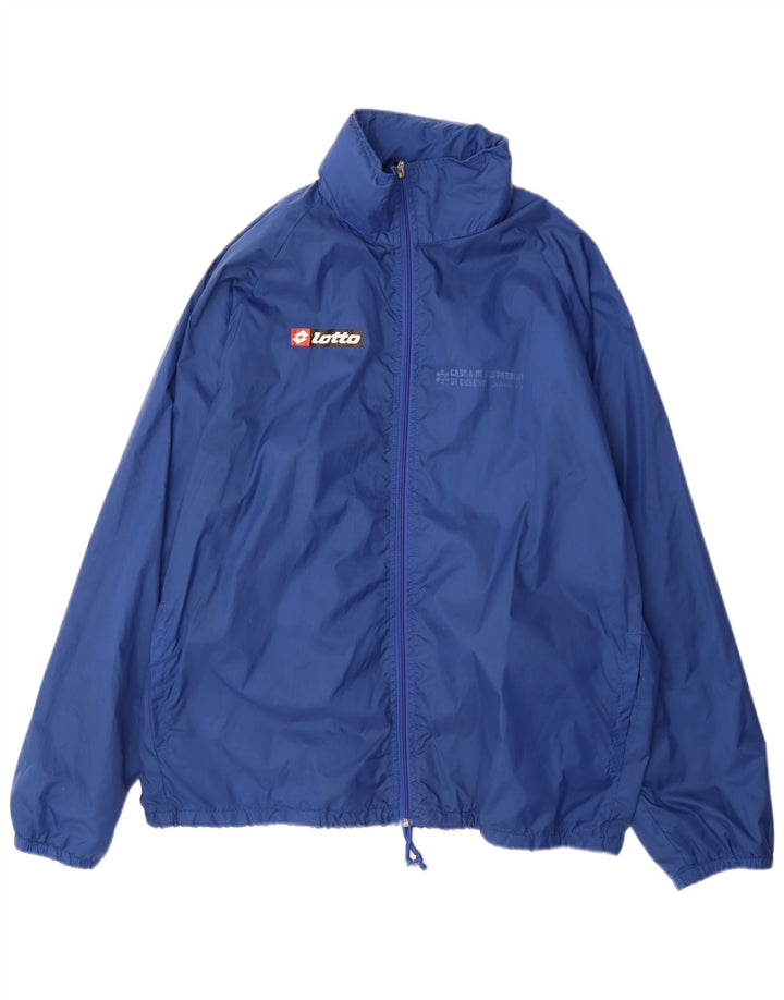 LOTTO Herren-Regenjacke mit Kapuze, UK 40, Größe L, blaues Nylon