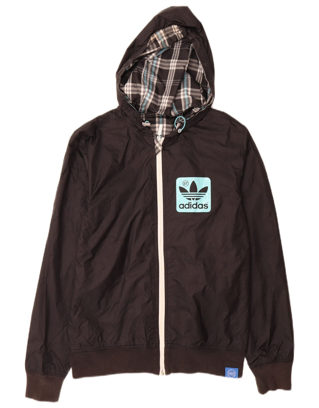 Adidas Herren Graphic Hooded Trainingsanzug Top Jacke XS Schwarz Polyester