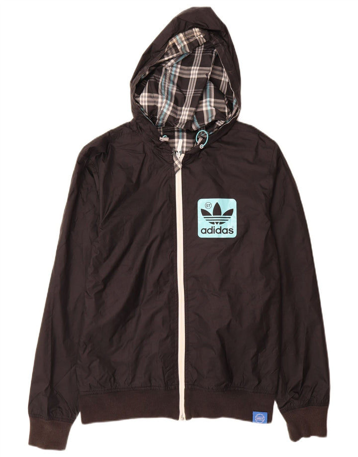 Adidas Herren Graphic Hooded Trainingsanzug Top Jacke XS Schwarz Polyester