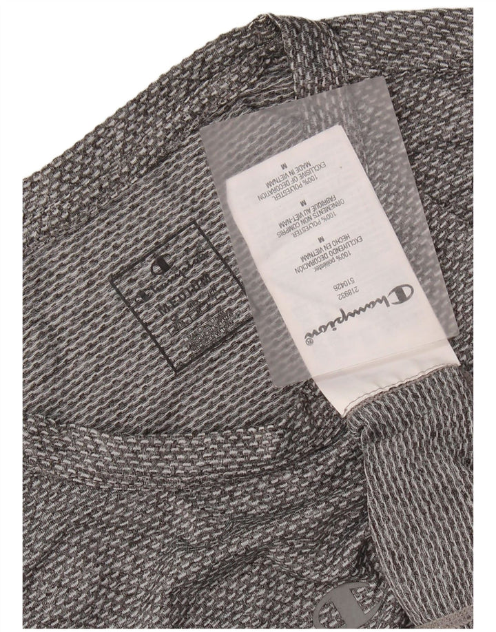 CHAMPION Herren-T-Shirt-Oberteil aus mittelgrauem Polyester