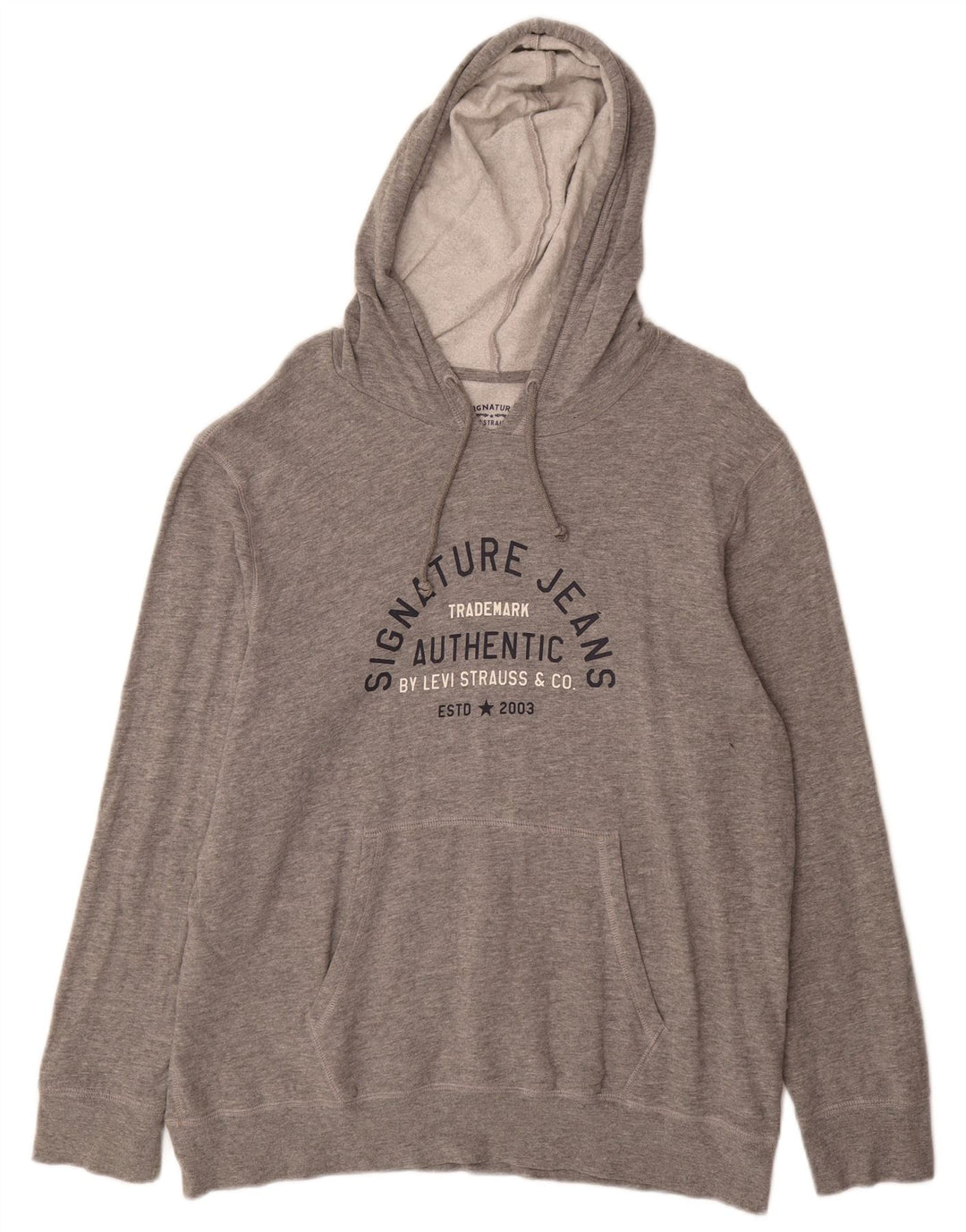 Levi's Herren-Kapuzenpullover mit Grafik, mittelgraue Baumwolle