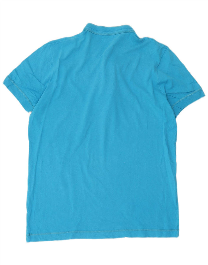 Hollister Herren-Poloshirt, große blaue Baumwolle