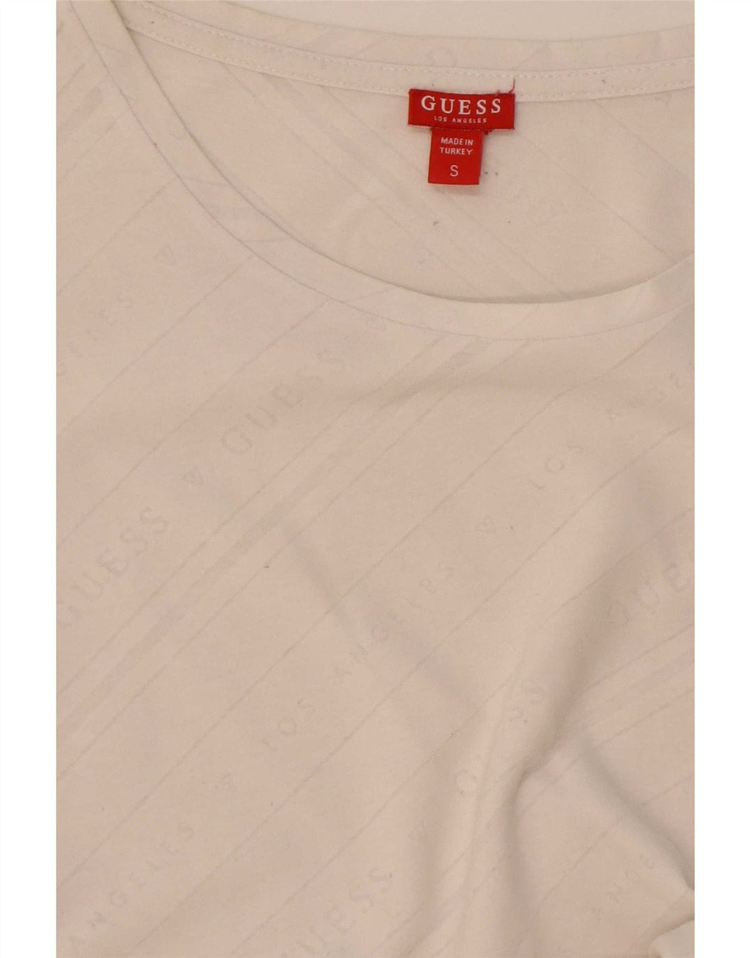 Guess Grafik-T-Shirt für Damen, UK 10, Größe S, gebrochenes Weiß