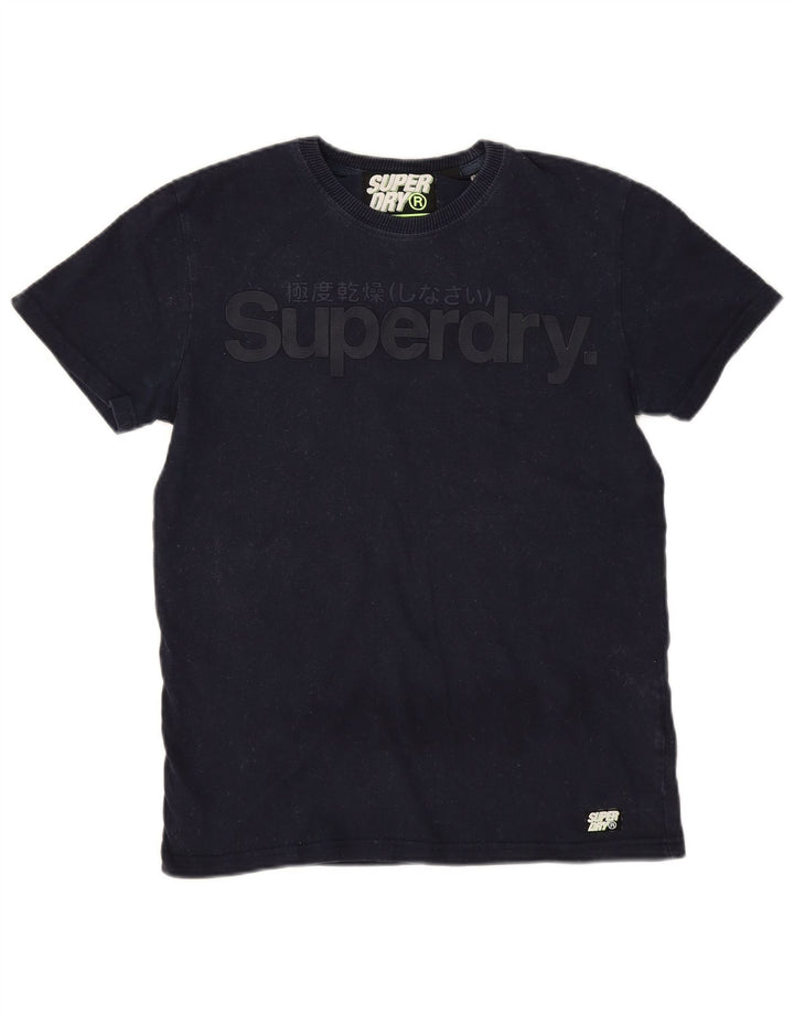 Superdry Herren Grafik-T-Shirt-Oberteil aus Baumwolle in mittlerem Marineblau