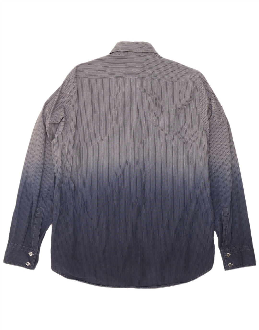 Hugo Boss Herrenhemd, groß, blaue Batik-Baumwolle