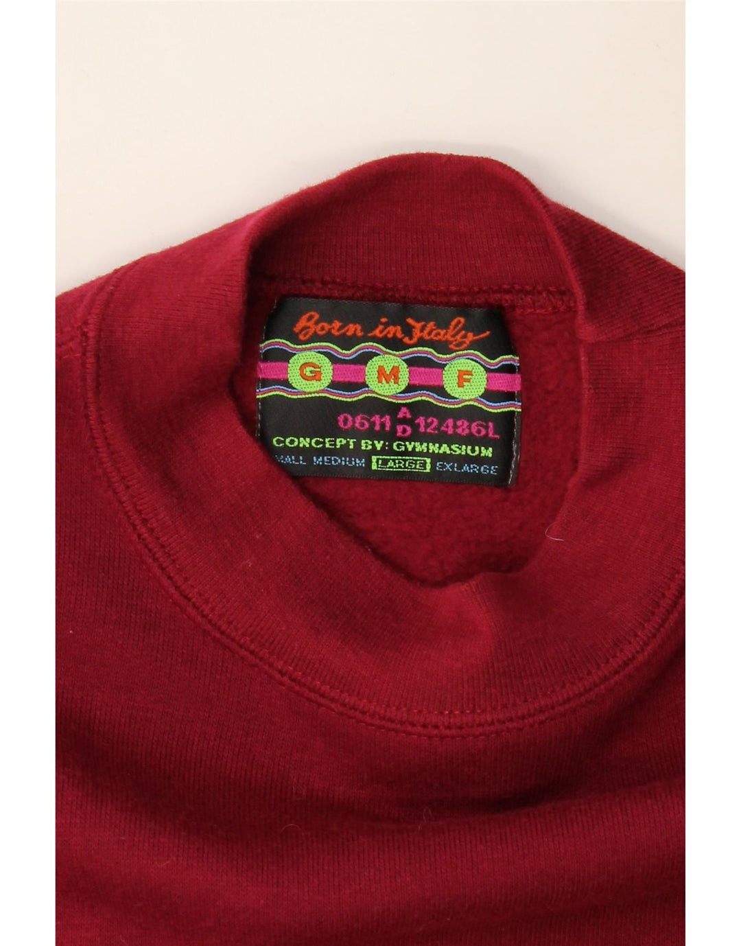 GYMNASIUM Herren-Sweatshirt mit Grafik, Größe L, Burgunderrot