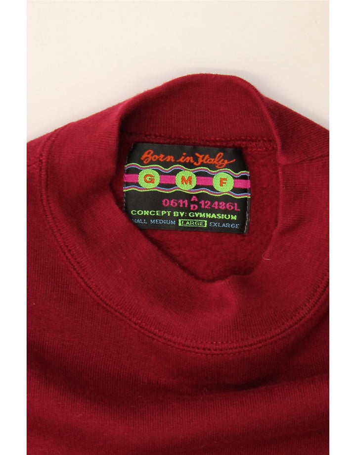 GYMNASIUM Herren-Sweatshirt mit Grafik, Größe L, Burgunderrot