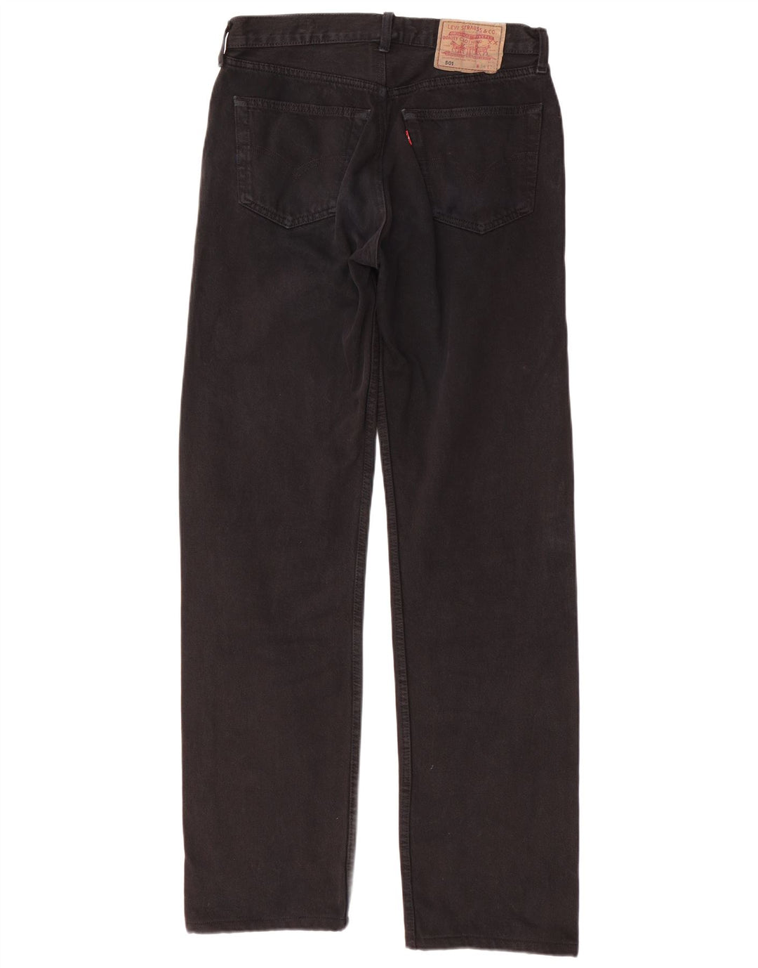 LEVI'S Herren 501 Straight Jeans W34 L36 Schwarze Baumwolle