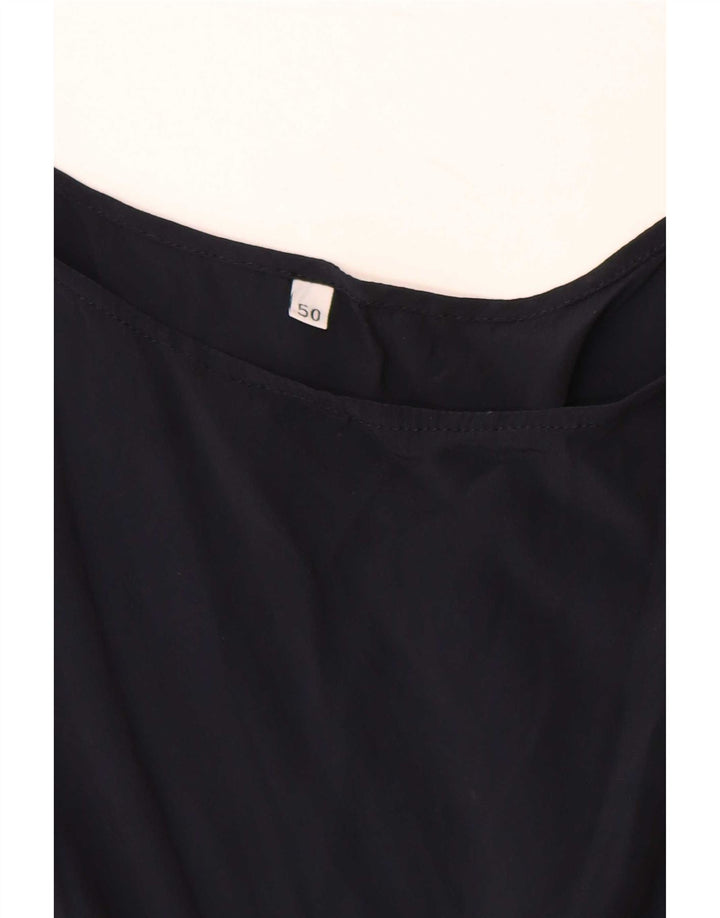 Vintage Damen Weste Top IT 50 XL Schwarz Acetat