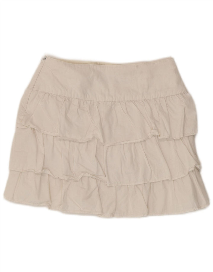 Zara Damen Stufenrock XS W24 Weiß